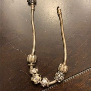 8 piece Pandora charm bracelet